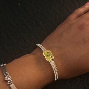 Elegant Gold and Silver Bracelet with just the right amount of bling!